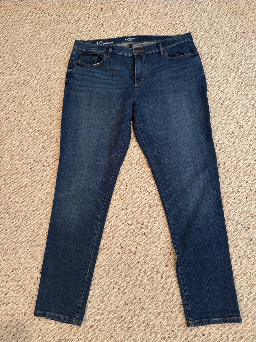 LOFT Dark wash girlfirnd Jeans